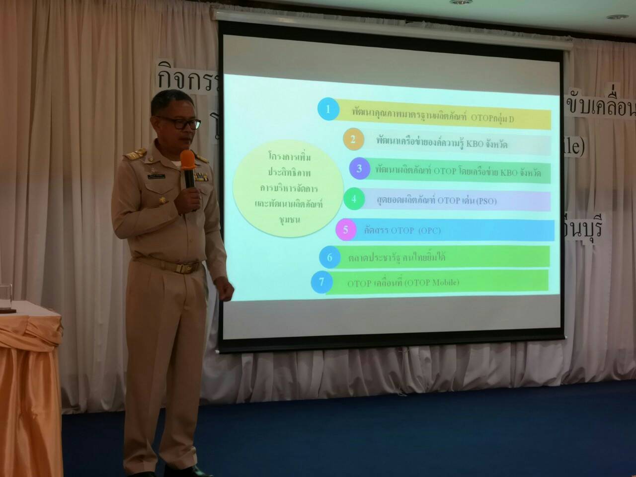 การประชุมเชิงปฎิบัติการกลไกการขับเคลื่อนโครงการ OTOP Mobile