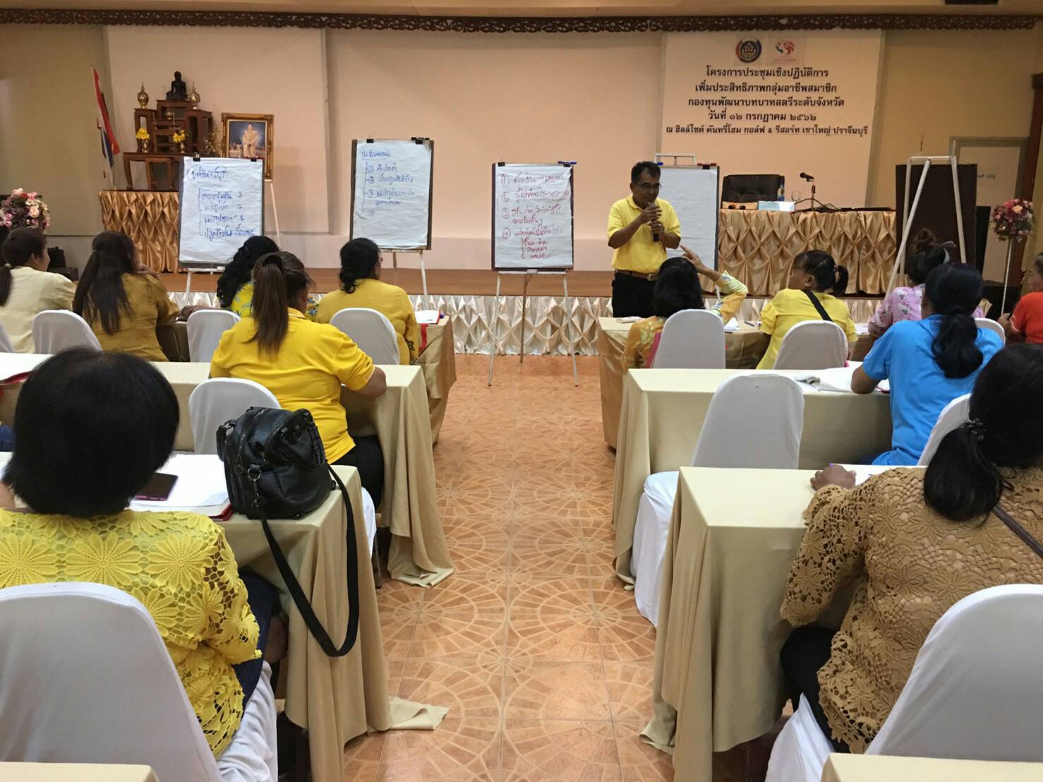โครงการประชุมเชิงปฏิบัติการเพิ่มประสิทธิภาพกลุ่มอาชีพกองทุนพัฒนาบทบาทสตรี