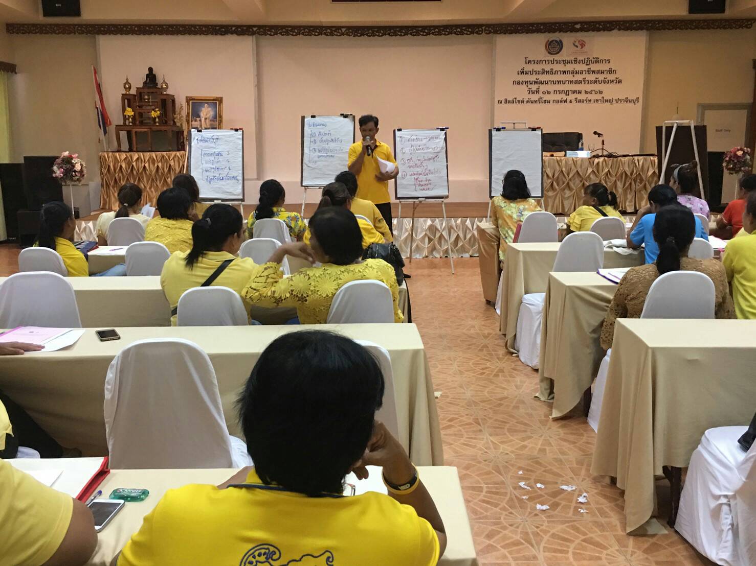 โครงการประชุมเชิงปฏิบัติการเพิ่มประสิทธิภาพกลุ่มอาชีพกองทุนพัฒนาบทบาทสตรี