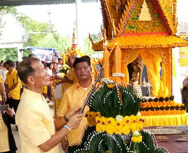 พิธีเปิดงานประเพณีแห่ปราสาทผึ้ง ครั้งที่ 1 ประจำปี 2562 ณ วัดท่าอุดมสมบูรณาราม ตำบลนาแขม อำเภอกบินทร์บุรี จังหวัดปราจีนบุรี