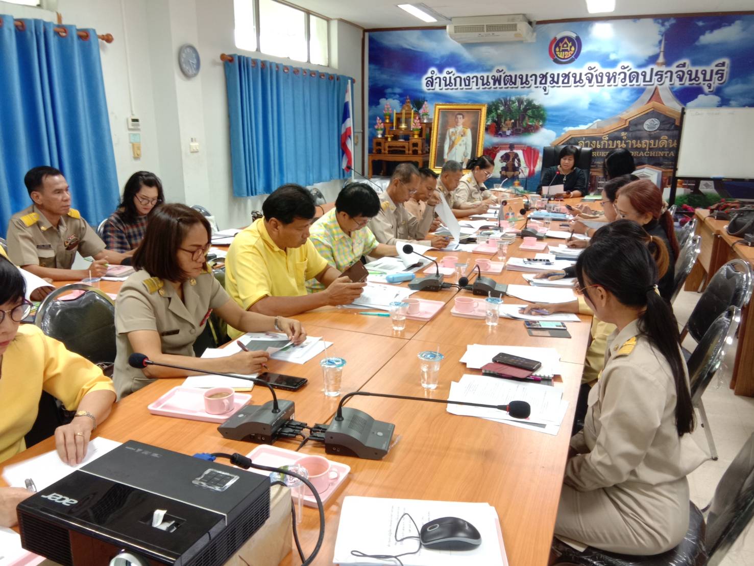 การประชุมเตรียมความพร้อมการจัดงานมหกรรมกองทุนแม่ของแผ่นดินและการประชุมเชิงปฏิบัติการขับเคลื่อนกิจกรรมตามแผนการปฏิบัติงานและแผนการใช้จ่ายงบประมาณ ประจำปีงบประมาณ พ.ศ. 2562 ไปพลางก่อน จังหวัดปราจีนบุรี