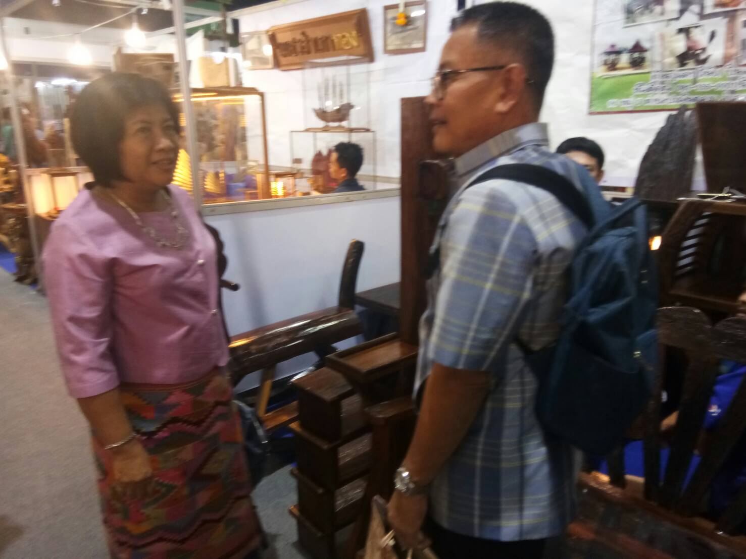 พัฒนาการจังหวัดปราจีนบุรี เยี่ยมชม สร้างขวัญกำลังใจแก่ผู้ผลิต ปู้ประกอบการ OTOP ในงาน OTOP CITY 2019