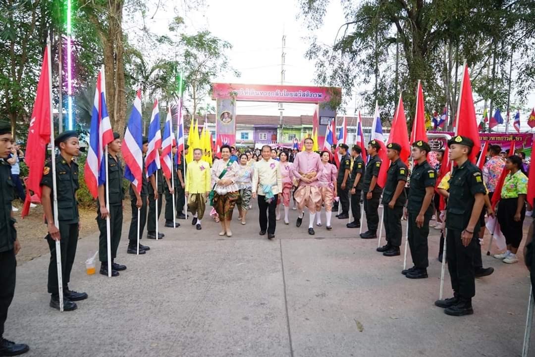 พิธีเปิดงาน “เฉลิมฉลอง 111 ปี ลายพระหัตถ์” ณ โบราณสถานลายพระหัตถ์ ตำบลหนองโพรง อำเภอศรีมหาโพธิ