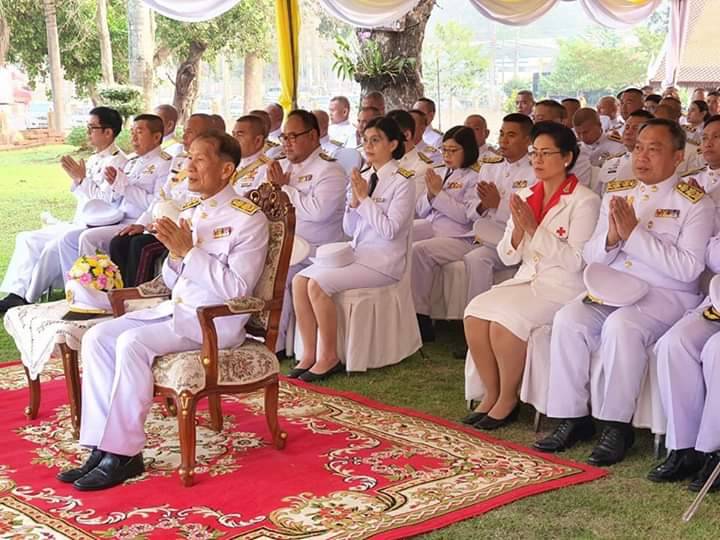 พิธีวางพานพุ่มถวายราชสักการะสมเด็จพระนเรศวรมหาราช ณ บริเวณศาลสมเด็จพระนเรศวรมหาราช มณฑลทหารบกที่ 12 ตำบลบ้านพระ อำเภอเมืองปราจีนบุรี จังหวัดปราจีนบุรี