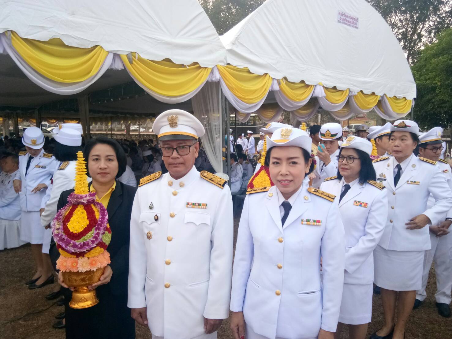 พิธีวางพานพุ่มถวายราชสักการะพ่อขุนรามคำแหงมหาราช ณ บริเวณหน้าพระบรมราชานุสาวรีย์พ่อขุนรามคำแหงมหาราช มหาวิทยาลัยรามคำแหง สาขาวิทยบริการเฉลิมพระเกียรติจังหวัดปราจีนบุรี ตำบลไม้เค็ด อำเภอเมืองปราจีนบุรี จังหวัดปราจีนบุรี