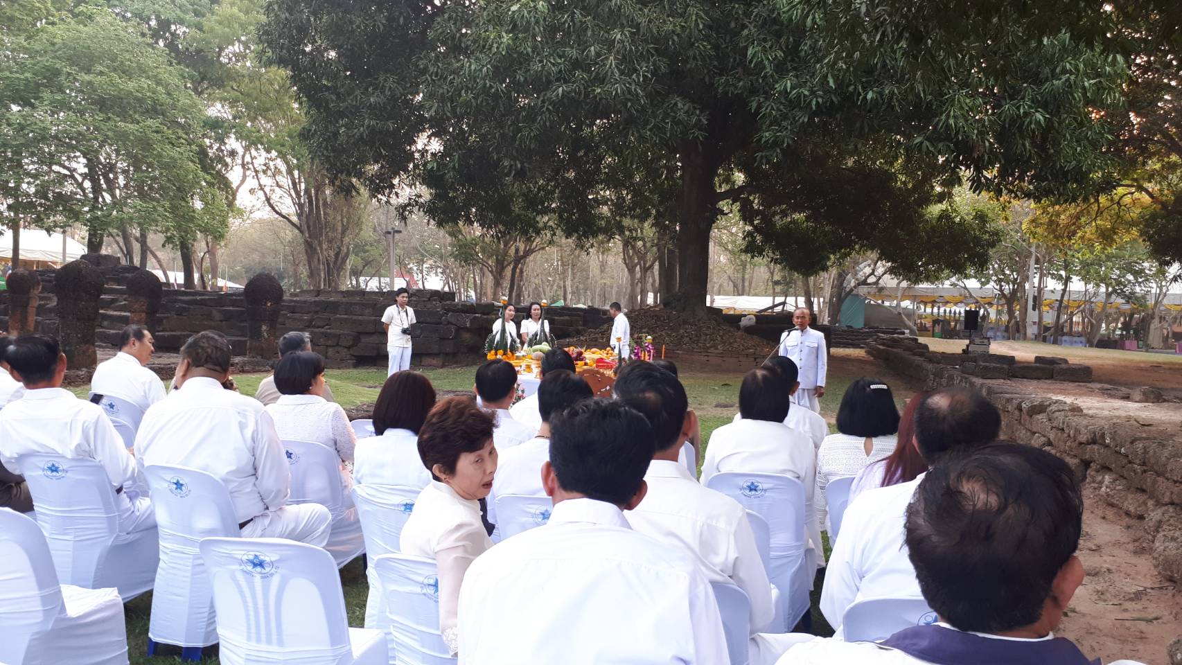 พิธีบวงสรวงสิ่งศักดิ์สิทธิ์ ในการจัดงานเทศกาลมาฆะปูรมีศรีปราจีน ครั้งที่ 34 ประจำปี 2563