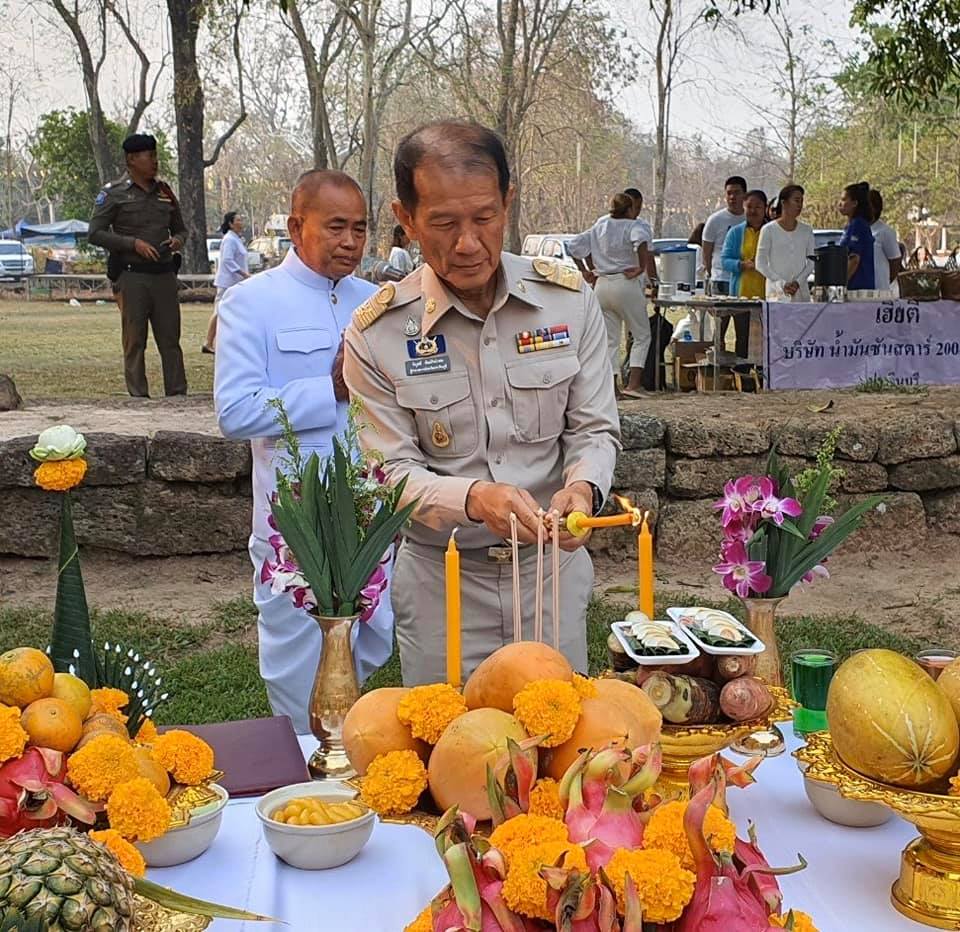 พิธีบวงสรวงสิ่งศักดิ์สิทธิ์ ในการจัดงานเทศกาลมาฆะปูรมีศรีปราจีน ครั้งที่ 34 ประจำปี 2563