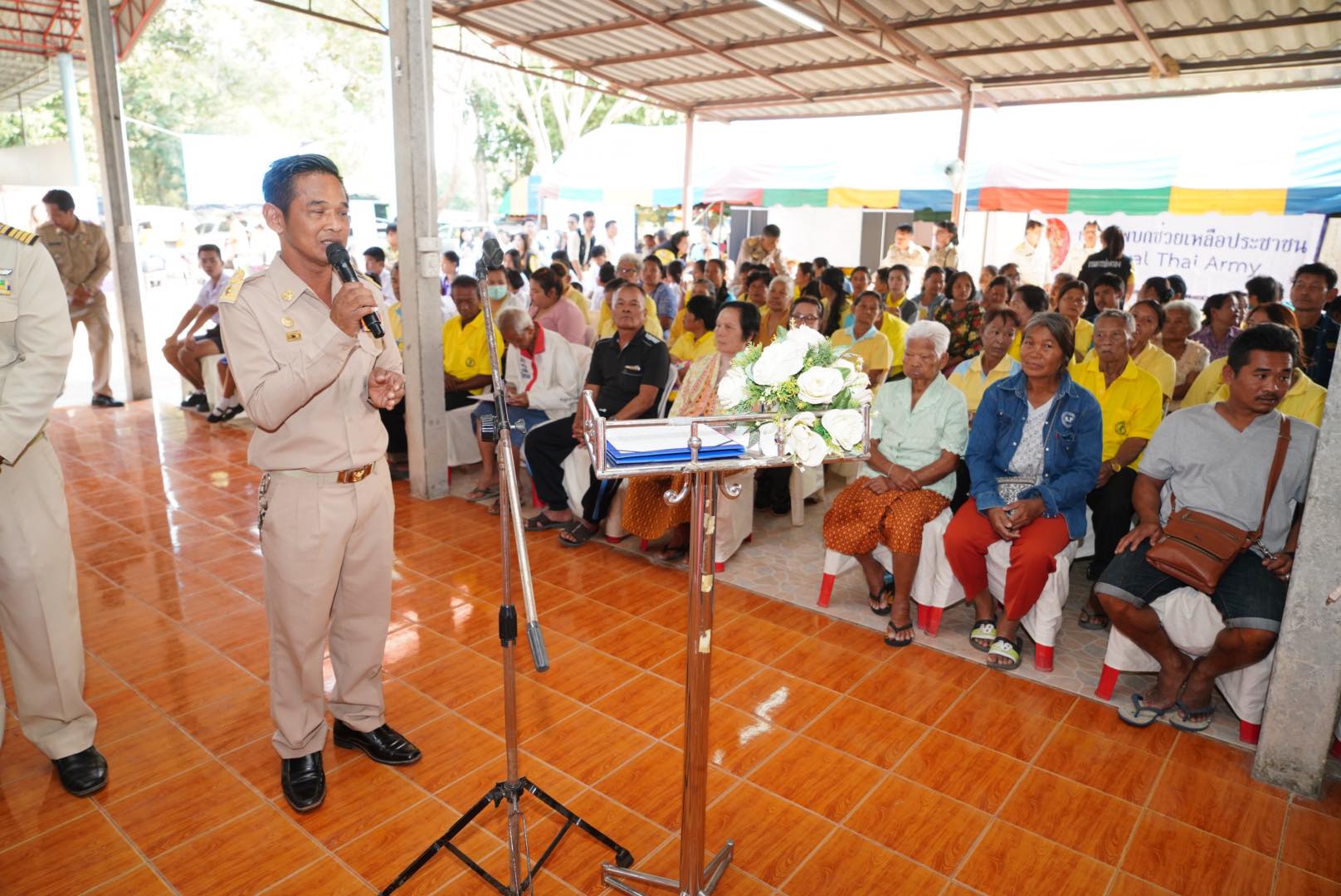 โครงการหน่วยบำบัดทุกข์ บำรุงสุข สร้างรอยยิ้มให้ประชาชน จังหวัดปราจีนบุรี ครั้งที่ 2/2563  ณ  วัดทุ่งวิจิตร หมู่ที่ 10 ตำบลสะพานหิน อำเภอนาดี จังหวัดปราจีนบุรี