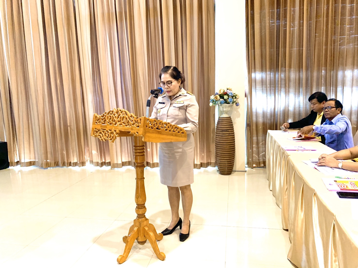 โครงการอบรมแกนนำพัฒนาหมู่บ้านเศรษฐกิจพอเพียง ณ ฮิลล์ไซต์ คันทรีโฮม ตำบลนนทรี อำเภอกบินทร์บุรี จังหวัดปราจีนบุรี