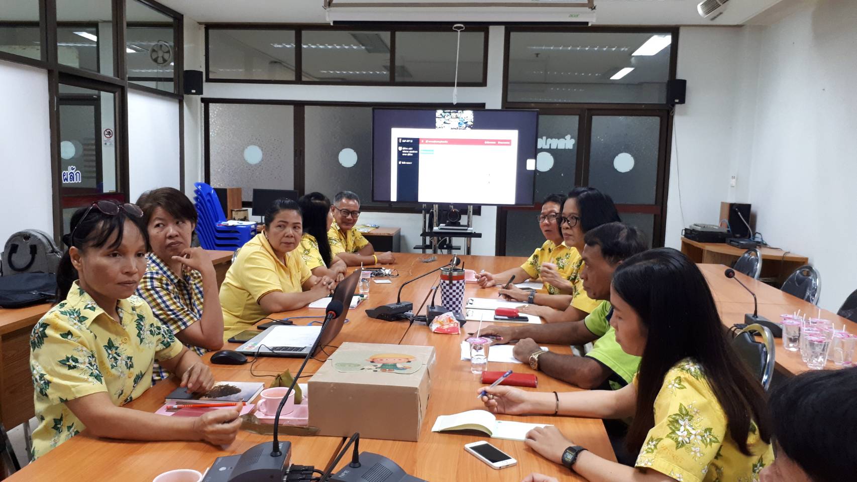 การประชุมชี้แจงและสร้างความเข้าใจเกี่ยวกับระบบการรายงานบนมือถือผ่านระบบ Online Real Time ผ่านระบบ TV Conference