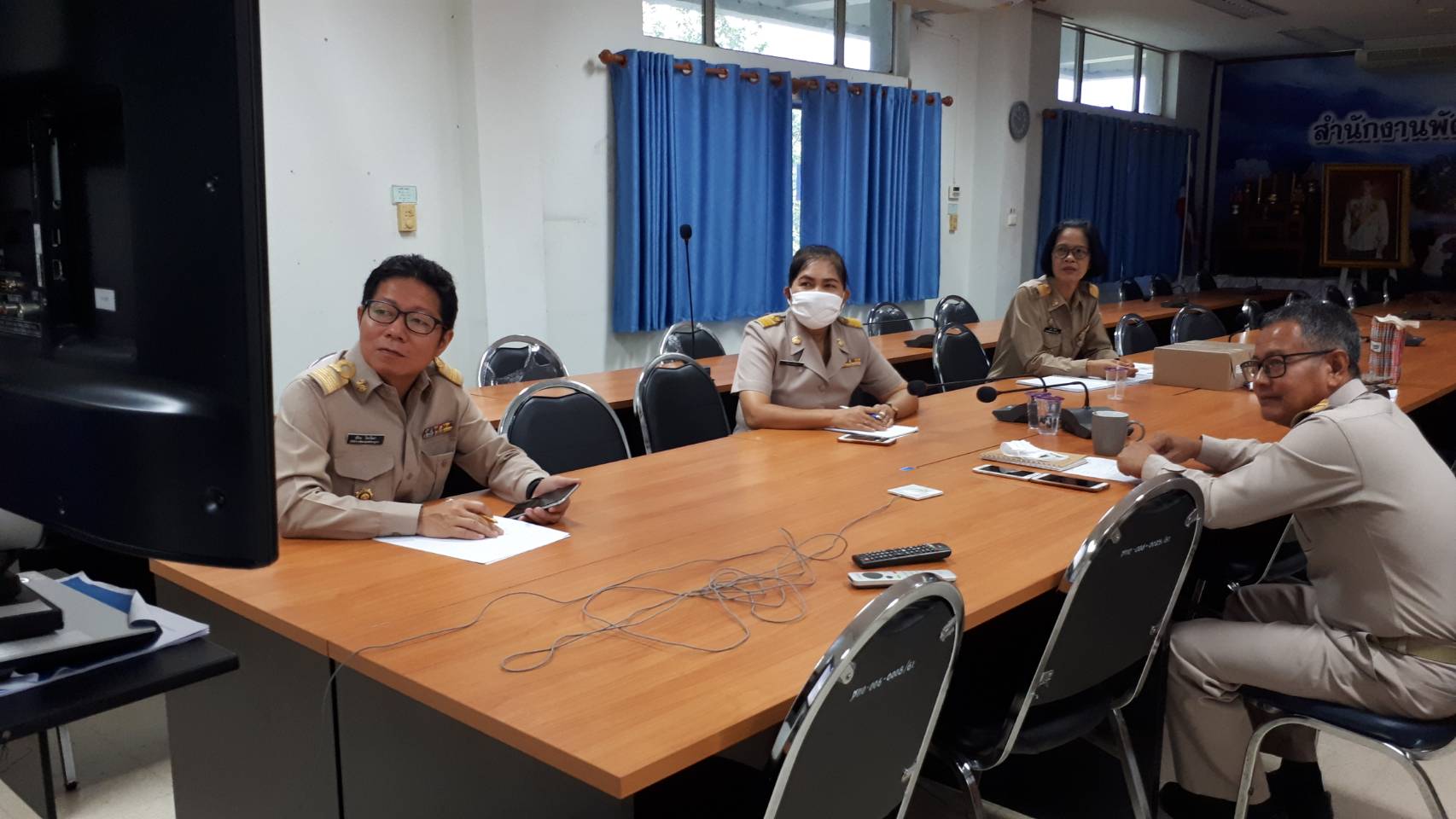 การประชุมซักซ้อมความเข้าใจการดำเนินงานหนึ่งตำบล หนึ่งผลิตภัณฑ์(OTOP) ผ่านระบบวิดีทัศน์ทางไกล(Video Conference)