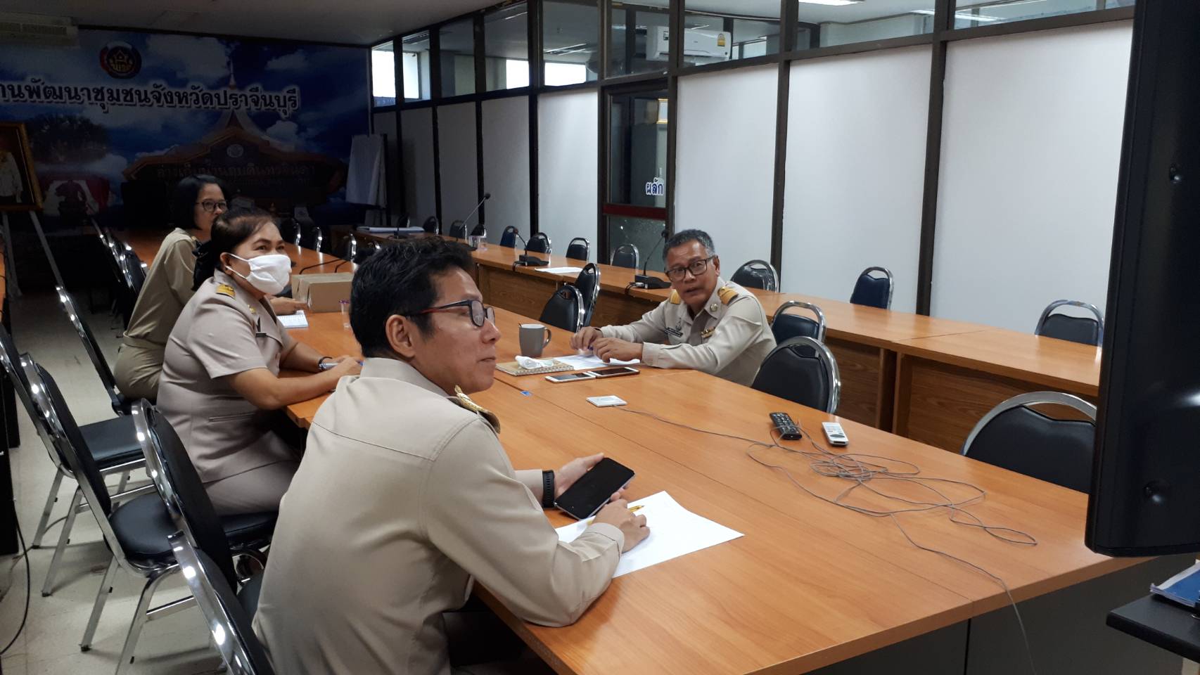 การประชุมซักซ้อมความเข้าใจการดำเนินงานหนึ่งตำบล หนึ่งผลิตภัณฑ์(OTOP) ผ่านระบบวิดีทัศน์ทางไกล(Video Conference)