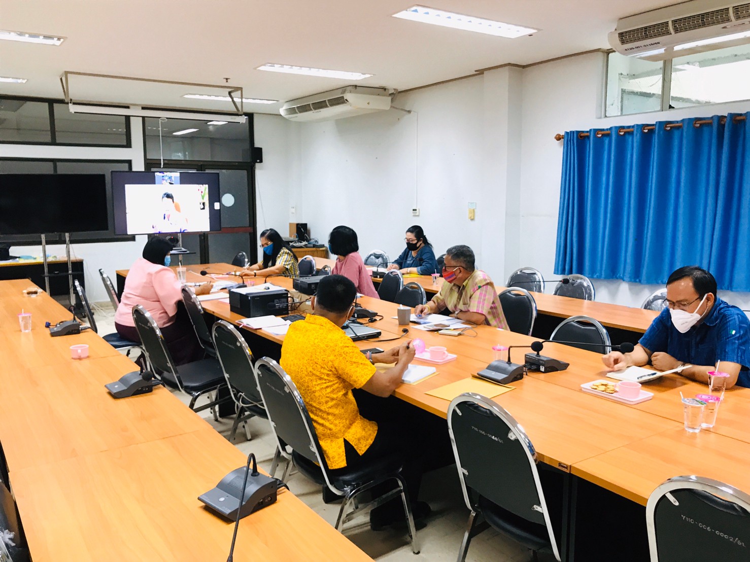 งการประชุมคณะกรรมการอำนวยการขับเคลื่อนแผนปฏิบัติการ 90 วัน “ปลูกผักสวนครัว เพื่อสร้างความมั่นคงทางอาหาร” ผ่านระบบ Video Conference