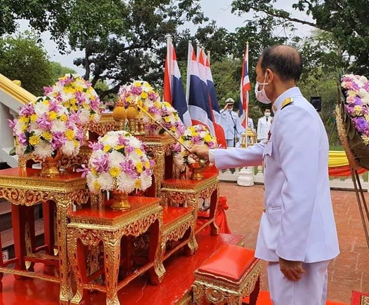 พิธีวางพวงมาลาถวายราชสักการะและอาศิรวาทราชสดุดีฯ เนื่องในวันคล้ายวันสวรรคตสมเด็จพระนเรศวรมหาราช