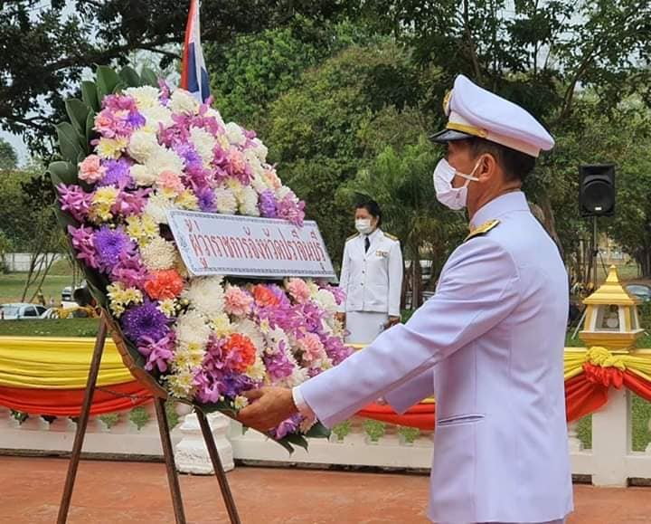 พิธีวางพวงมาลาถวายราชสักการะและอาศิรวาทราชสดุดีฯ เนื่องในวันคล้ายวันสวรรคตสมเด็จพระนเรศวรมหาราช