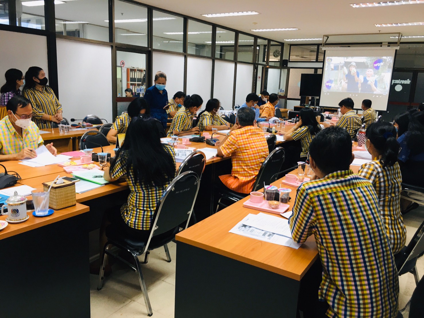 การประชุมผู้บริหาร และนักวิชาการพัฒนาชุมชน ครั้งที่ 4/2563 ประจำเดือนเมษายน 2563