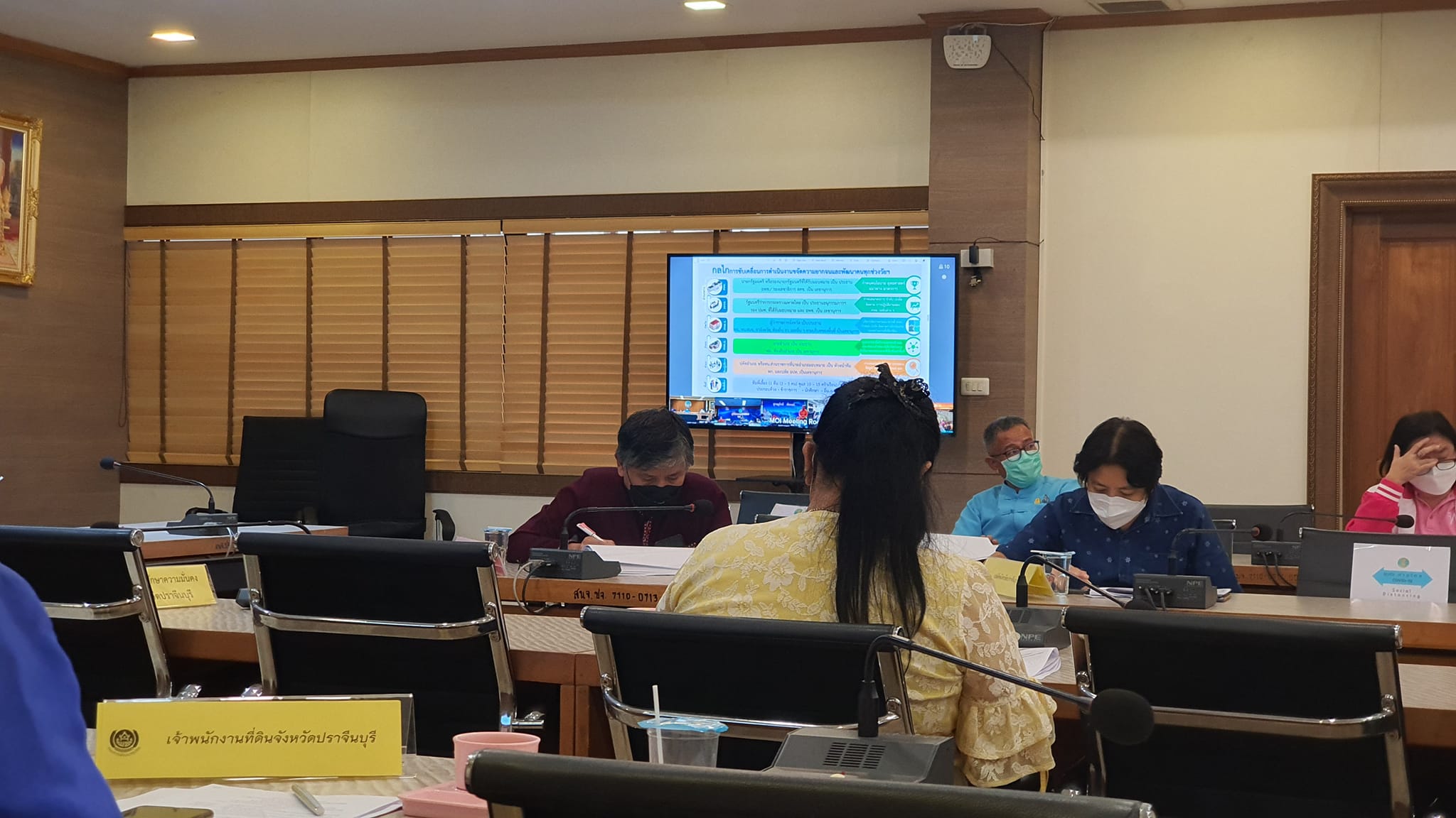 พช.ปราจีนบุรี ร่วมประชุมรับมอบนโยบายการขับเคลื่อนการขจัดความยากจนและพัฒนาคนทุกช่วงวัยอย่างยั่งยืนตามหลักปรัชญาเศรษฐกิจพอเพียง
