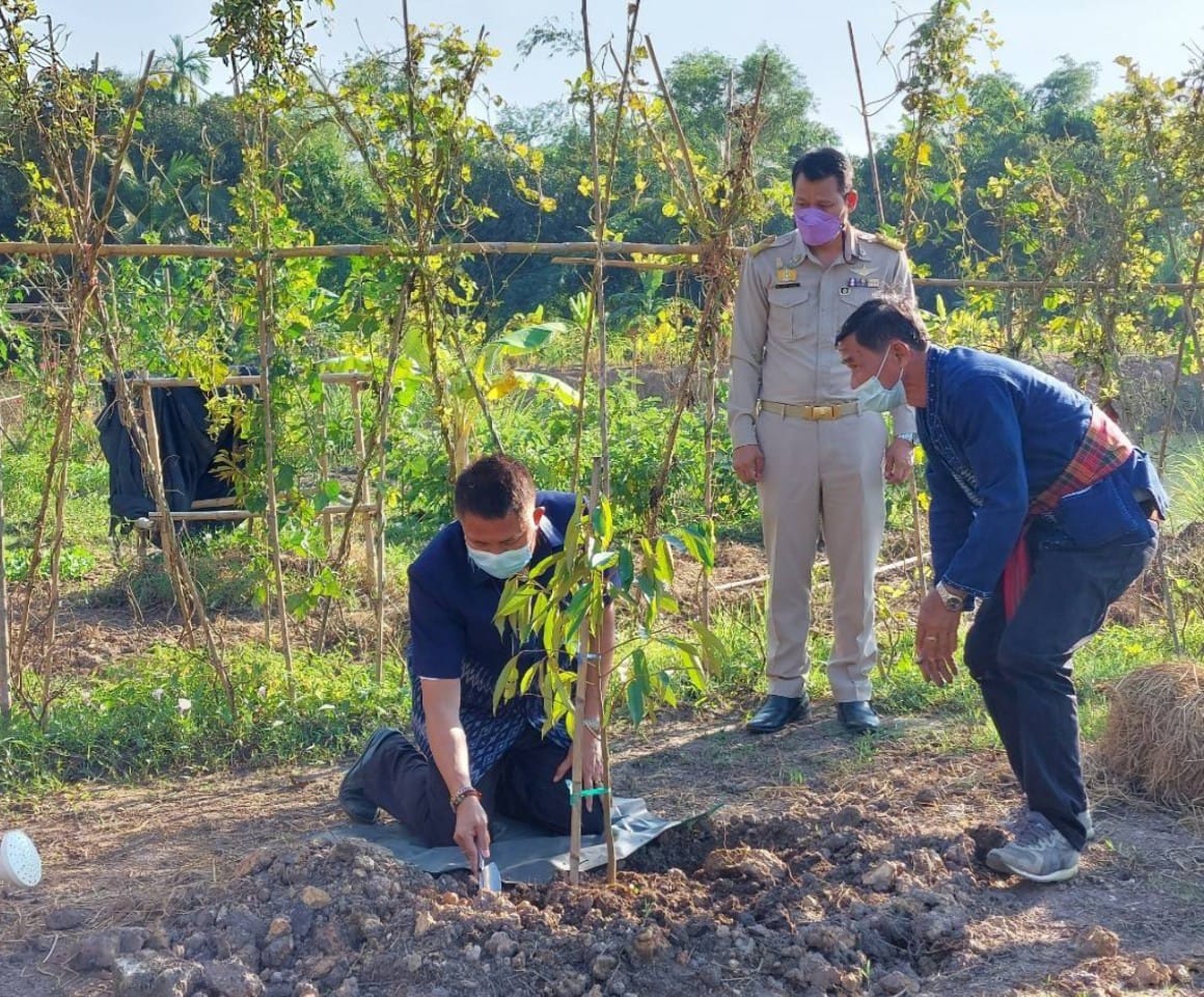 ผู้ตรวจราชการกระทรวงมหาดไทย ลงพื้นที่จังหวัดปราจีนบุรี ตรวจเยี่ยมศูนย์เรียนรู้ “โคก หนอง นา โมเดล”