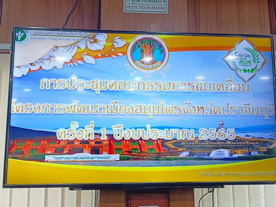 พช.ปราจีนบุรี ร่วมประชุมคณะกรรมการโครงการพัฒนาเมืองสมุนไพรจังหวัดปราจีนบุรี ครั้งที่ 1/2565