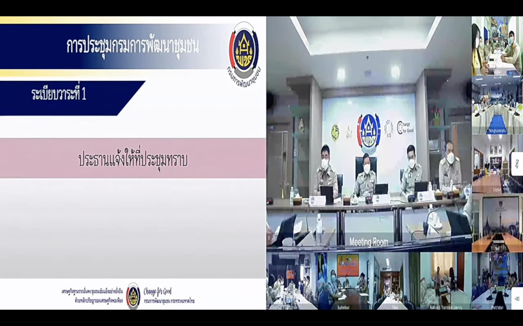 ✨✨”พช.ปราจีนบุรี ร่วมประชุมกรมการพัฒนาชุมชน ครั้งที่ 1/2566 ผ่านระบบ Video Conference System(VCS)”