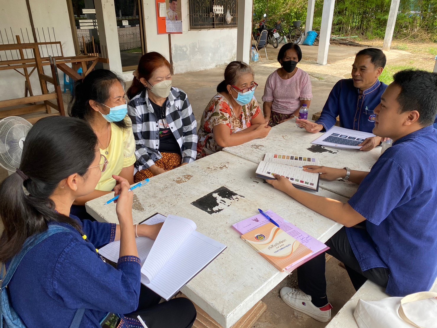 ✨✨”พช.ปราจีนบุรี ติดตามการดำเนินงานกลุ่มผู้ผลิต ผู้ประกอบการ OTOP ประเภทผ้าและงานหัตถกรรม”
