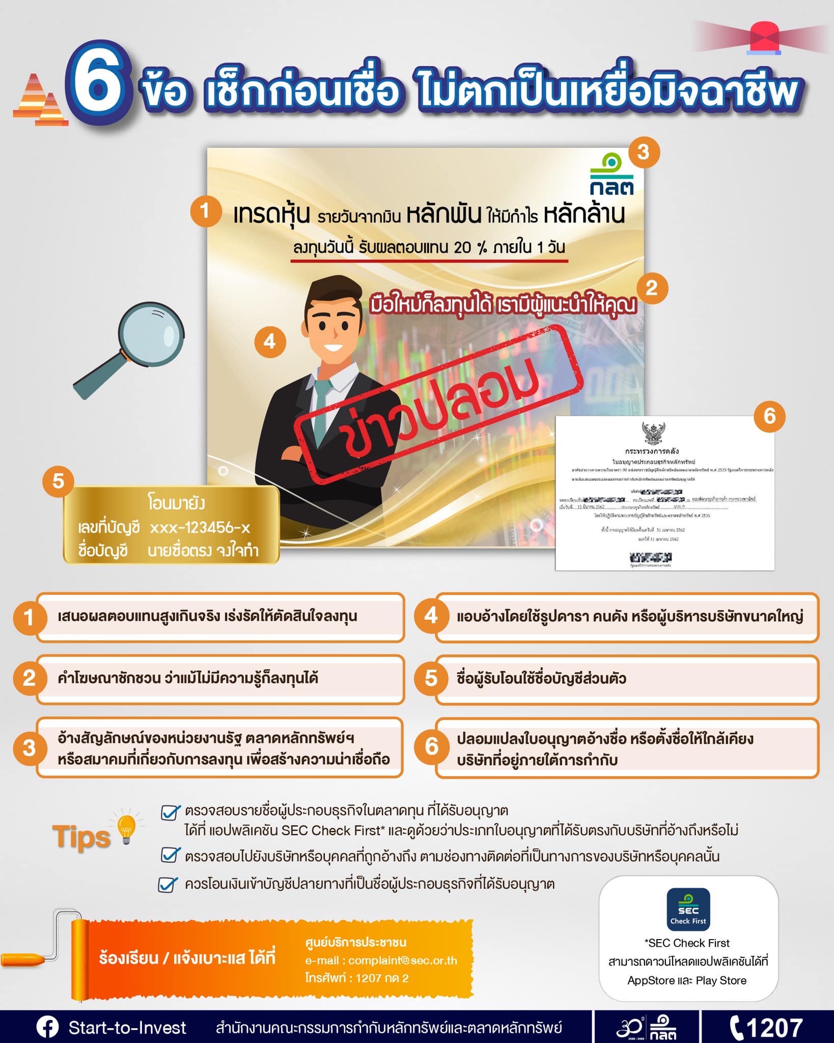 ✨✨สำนักงานพัฒนาชุมชนจังหวัดปราจีนบุรี ร่วมประชาสัมพันธ์ เตือนภัยประชาชนจากการถูกภัยคุกคามการหลอกให้ลงทุนในรูปแบบต่างๆ